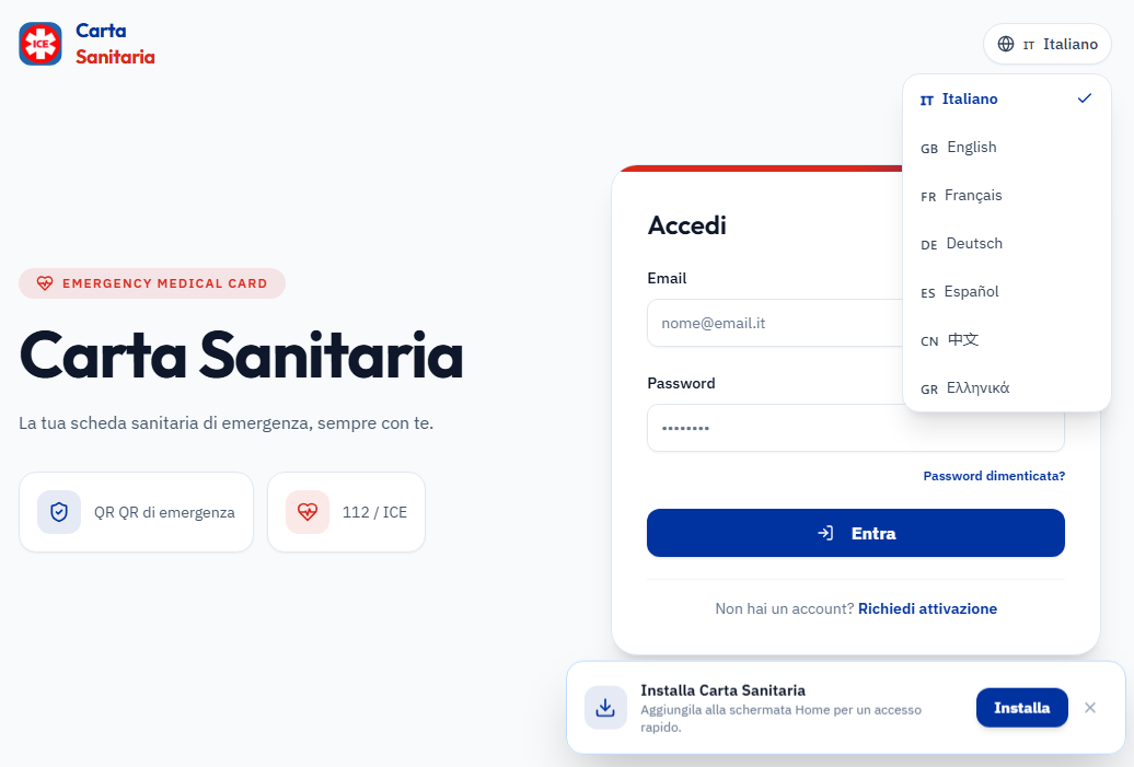 Richiesta Health Card - part 1